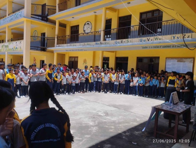 श्री वनदेवी मा वि भुलभुलेको विद्यार्थीहरु जलवायु परिवर्तन र असर वारे प्रशिक्षण